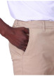Thumbnail Pantalon chino en coton beige avec une coupe ajustée et une taille élastiquée - Image 4