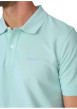 Thumbnail Polo en coton biologique vert d'eau uni avec une coupe droite - Image 3