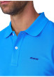 Thumbnail Polo en coton biologique bleu uni avec une coupe droite et un col à revers - Image 4