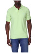 Thumbnail Polo en coton biologique vert uni avec une coupe droite et un col à revers