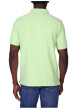 Thumbnail Polo en coton biologique vert uni avec une coupe droite et un col à revers - Image 2