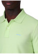 Thumbnail Polo en coton biologique vert uni avec une coupe droite et un col à revers - Image 3