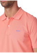 Thumbnail Polo en coton biologique rose uni avec une coupe droite et un col à revers - Image 3