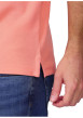 Thumbnail Polo en coton biologique rose uni avec une coupe droite et un col à revers - Image 4