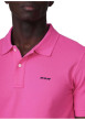 Thumbnail Polo en coton biologique rose uni avec une coupe droite et un col à revers - Image 3