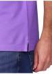 Thumbnail Polo en coton biologique violet uni avec une coupe droite et un col à revers - Image 4