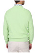 Thumbnail Pull en coton biologique vert uni avec une coupe droite et un col rond - Image 2