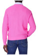 Thumbnail Pull en coton biologique rose uni avec une coupe droite et un col rond - Image 2