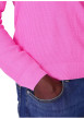 Thumbnail Pull en coton biologique rose uni avec une coupe droite et un col rond - Image 4