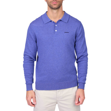 Pull en coton indigo uni avec une coupe droite...
