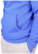 Thumbnail Sweat bleu uni avec une coupe droite et un col à capuche avec cordons - Image 4