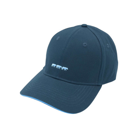 Casquette en coton biologique marine unie avec...