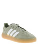 Thumbnail Baskets en cuir vert avec un revêtement doux à talon plat avec des lacets - Image 3