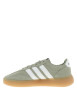 Thumbnail Baskets en cuir vert avec un revêtement doux à talon plat avec des lacets - Image 2