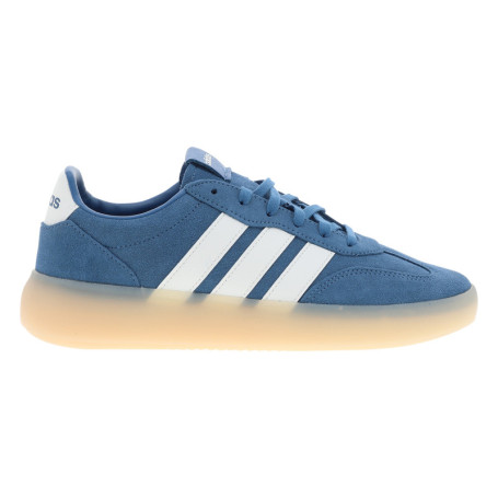 Baskets en cuir bleu à talon plat avec des...