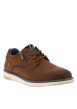 Thumbnail Baskets cognac à talon plat avec lacets et zip latéral décoratif - Image 3