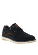 Thumbnail Baskets bleu marine à talon plat avec des lacets et un zip latéral - Image 3
