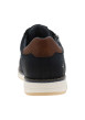 Thumbnail Baskets bleu marine à talon plat avec des lacets et un zip latéral - Image 6