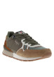 Thumbnail Baskets running Brit Must M en cuir kaki à talon plat avec des lacets - Image 3