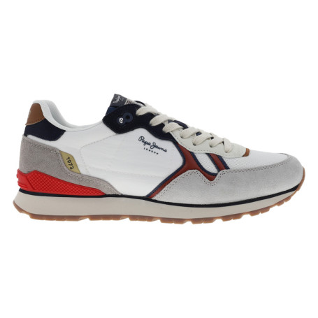 Baskets running en cuir blanches avec un talon...