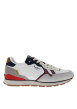 Thumbnail Baskets running en cuir blanches avec un talon plat et des lacets