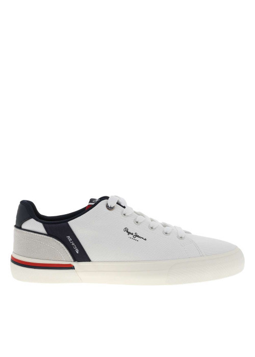 Tennis Kenton State M blanches à talon plat avec des lacets