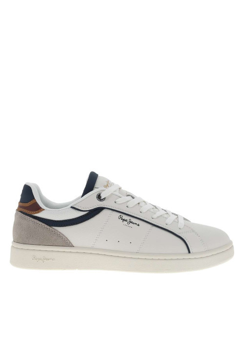 Tennis Clay Class M en cuir blanches à talon plat avec des lacets