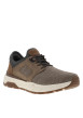 Thumbnail Sneakers taupe à talon plat et à slip-on avec des lacets décoratifs - Image 3