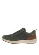 Thumbnail Sneakers kaki à talon plat avec des lacets et un zip latéral - Image 2