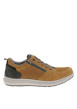 Thumbnail Sneakers jaune à talon plat avec des lacets et un zip latéral