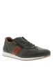 Thumbnail Sneakers en cuir kaki à talon plat avec des lacets et un zip latéral - Image 3