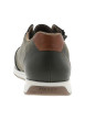 Thumbnail Sneakers en cuir kaki à talon plat avec des lacets et un zip latéral - Image 6