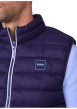 Thumbnail Doudoune marine unie avec une coupe droite et une fermeture zippée - Image 4