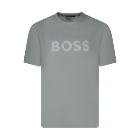 T-shirt en coton vert d'eau pourvu d'un col...