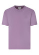 Thumbnail T-shirt en coton rose uni pourvu d'une coupe droite et d'un col rond