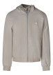 Thumbnail Blouson beige à coupe ajustée pourvu d'un col à capuche avec cordon de serrage