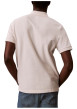 Thumbnail Polo en coton beige à coupe droite pourvu d'un col v bord-côte - Image 3