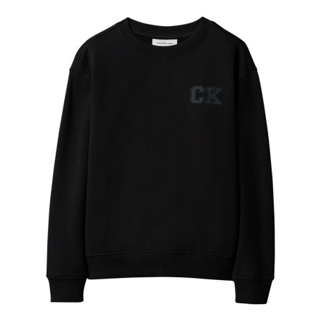 Pull en coton biologique noir à coupe ajustée...