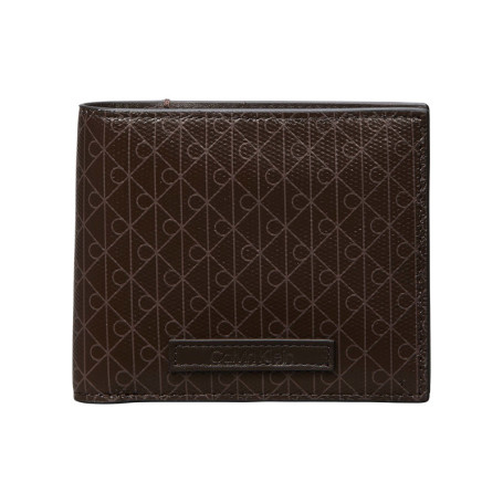 Portefeuille marron à motif monogramme pourvu...