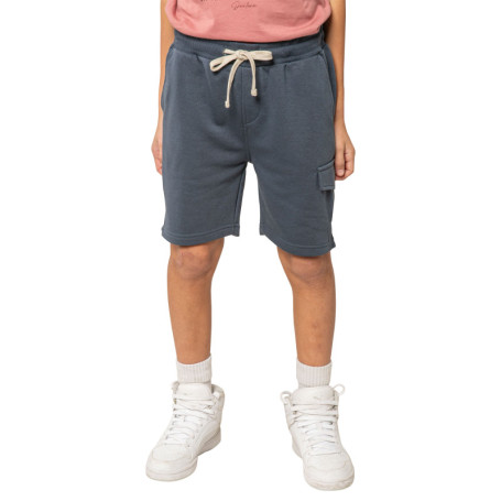 Short jogging marine uni pourvu d'un cordon de...