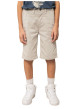Thumbnail Short chino en coton écru uni pourvu de multiples poches et d'une coupe droite