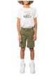 Thumbnail Short chino en coton kaki uni pourvu de multiples poches et d'une coupe droite - Image 3