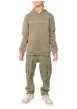 Thumbnail Sweat kaki uni pourvu d'une poche kangourou et d'une capuche