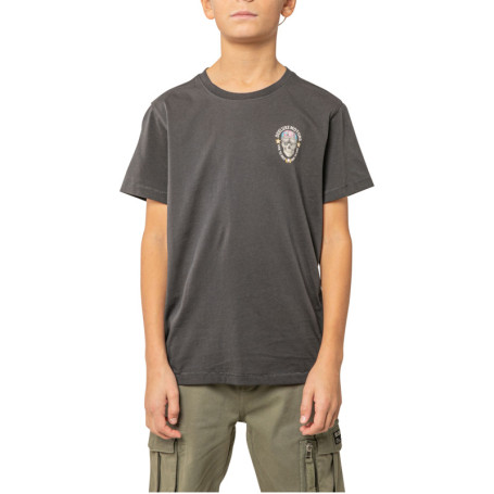 T-shirt en coton noir uni pourvu d'une coupe...