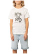 Thumbnail T-shirt en coton blanc uni pourvu d'une coupe droite et d'un col rond