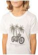 Thumbnail T-shirt en coton blanc uni pourvu d'une coupe droite et d'un col rond - Image 3