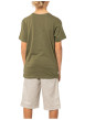 Thumbnail T-shirt en coton kaki uni pourvu d'une coupe droite et d'un col rond - Image 2