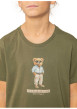Thumbnail T-shirt en coton kaki uni pourvu d'une coupe droite et d'un col rond - Image 4