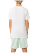 Thumbnail T-shirt en coton blanc uni pourvu d'un col rond et d'une coupe droite - Image 2