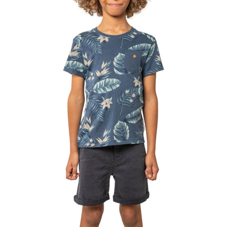 T-shirt en coton marine tropical pourvu d'une...